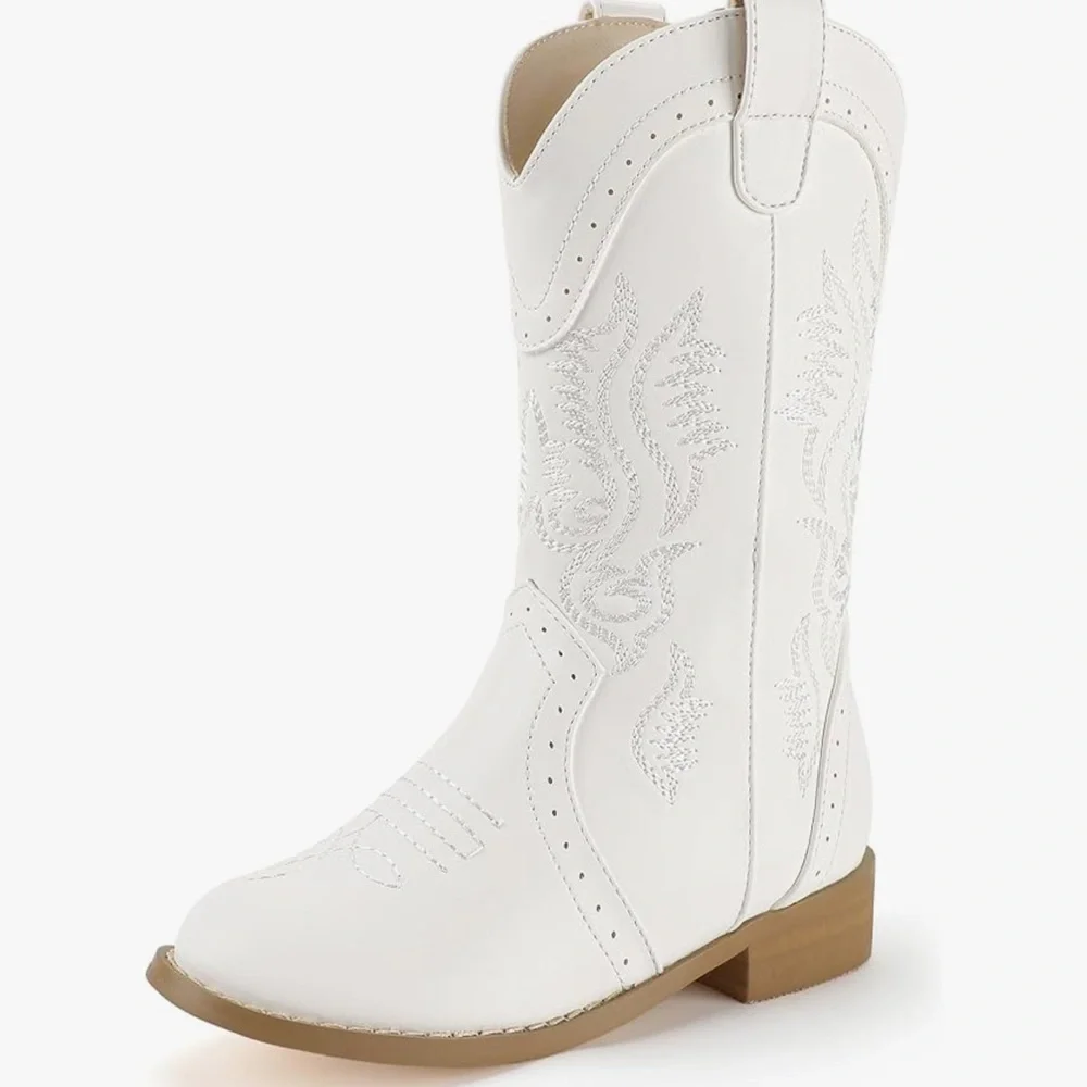 Kids White Cowboy Boots size 3 New